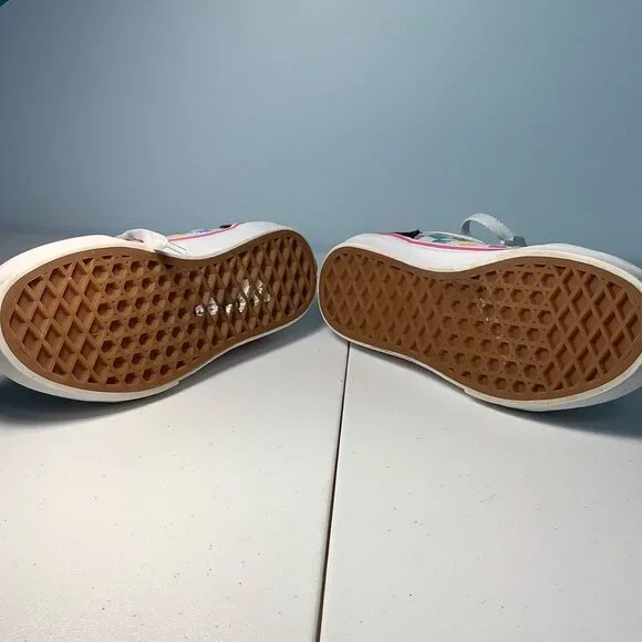 Vans Kids Sz 1 Off the Wall Checkerboard Multicolor Sneakers 721356 Skater Shoe - Picture 7 of 9